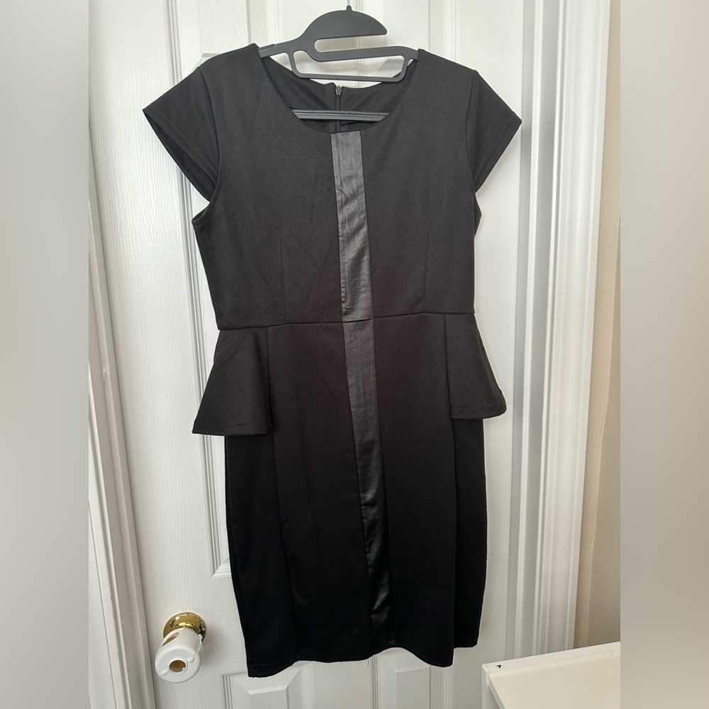 EUC Elegant Black Peplum Dress